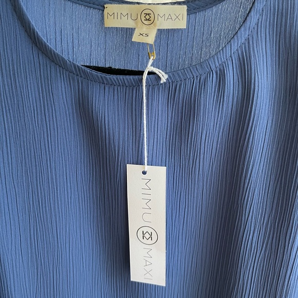 MIMU MAXI blue cascade dress NWT - Picture 3 of 4